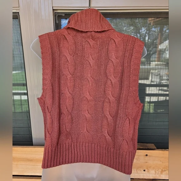 Pink Rose Womens Sweater Sz M Medium Knit Stretch Comfort Sleeveless Warm NWT - Picture 5 of 8